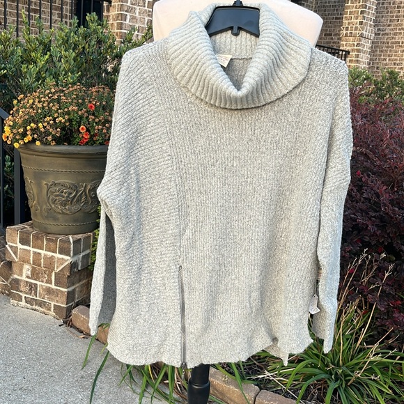 Oversized Comfy Sweater Light Gray Pullover Cowl Neck Womens Small - Picture 10 of 11